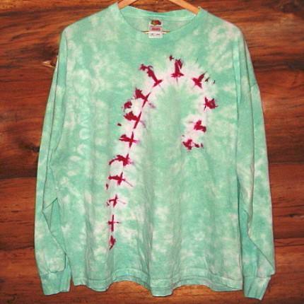 Candy Cane Tie-Dyed Long-Sleeved Shirt